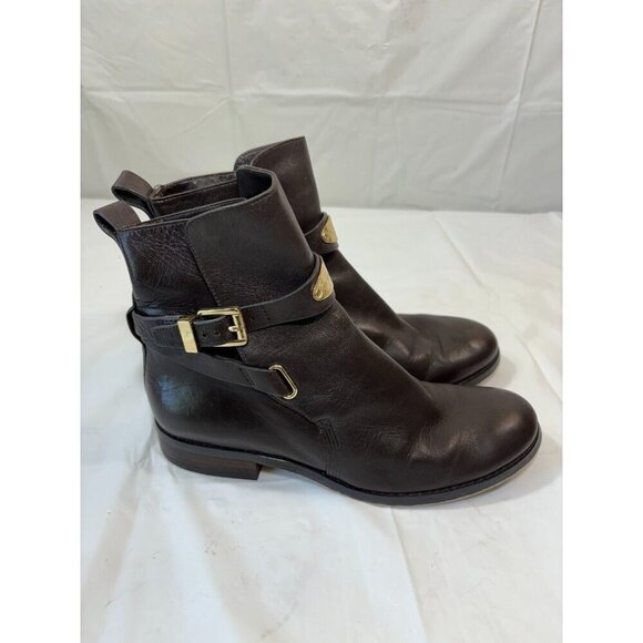 Michael Kors Arley Ankle Boots  Size 6 M Leather Buckle Strap - Picture 13 of 14